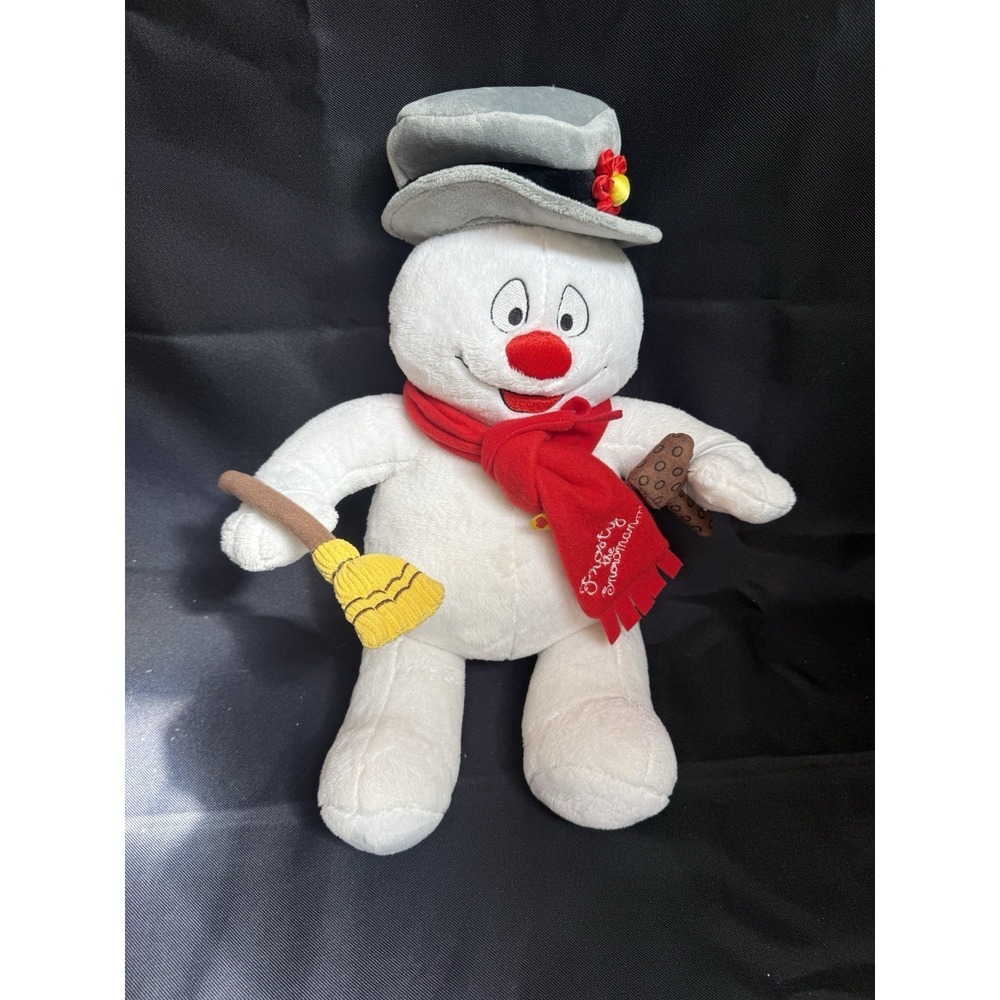 Build-A-Bear Frosty The Snowman 18 Inch Plush/ Pipe/Scarf/Broom Light Up Cheeks